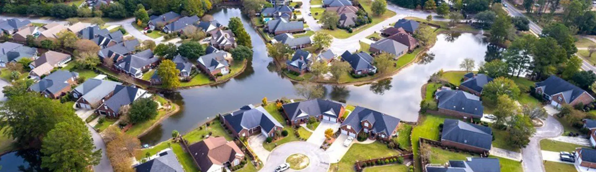 birds eye view of sumter subdivision