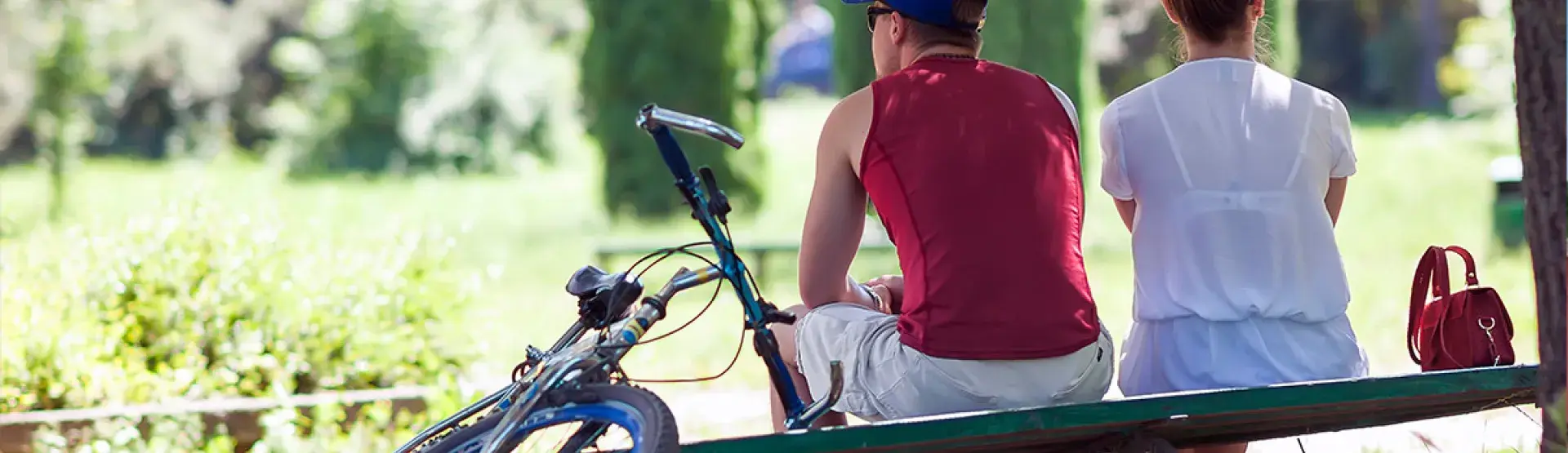 couple sitting on bench